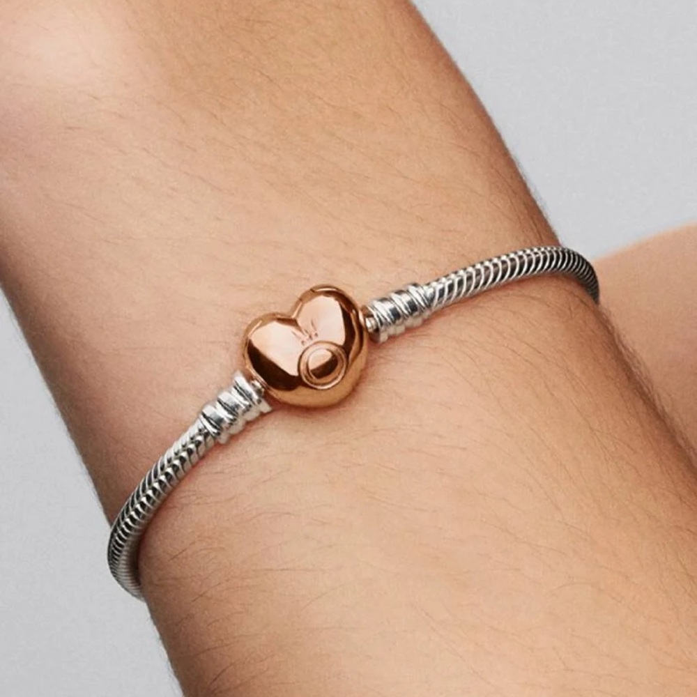 Pandora Moments Heart & Snake Chain Bracelet